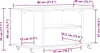 Mobile TV Ruote Rovere Nero 80x40x45cm Legno Multistrato Anteprima dell’immagine prodotto 8