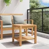 Table basse marron 45 X 45 X 45 Cm Teck massif Lumarko ! Voir les images du produit 4