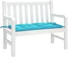 vidaXL Záhradná lavička Tyrkysová 100x50x7 cm Oxford Fabric Náhľad obrázku produktu 3
