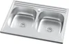 Dvojdřez z oceli Satin Chrome 80X60 Dřez se sifonem Náhled obrázku produktu 2