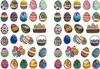 Oblique Unique Ostereier Sticker 54 Eier Aufkleber für Produktbild-Vorschau 1