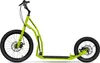 A green scooter with large wheels and disc brakes is shown against a white background. Produktbild-Vorschau