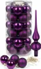 Weihnachtskugeln 30 Kugeln mit Spitze Purple Symphony Produktbild-Vorschau 1