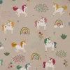 SCHÖNER LEBEN. Kissenhülle Einhörner Regenbogen natur bunt Produktbild-Vorschau 4