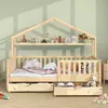 Kinderbett mit Lattenrost, Schubladen und Regal, 90x200 cm, Produktbild-Vorschau 2