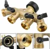 4 Wege 3/4" Wasserverteiler Messing Gartenschlauch Produktbild-Vorschau 3