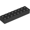 A single black Lego brick is shown against a white background. Produktbild-Vorschau