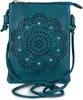 styleBREAKER Damen Mini Umhängetasche mit Blumen Lasercut Produktbild-Vorschau 1