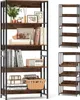 A multi-shelf bookcase with various decorative items and books. Podgląd zdjęcia produktu