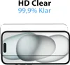 A screen protector is shown over a smartphone display. Produktbild-Vorschau