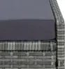 vidaXL Sonnenliege mit Auflage Poly Rattan Grau Produktbild-Vorschau 5