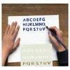 INF Kit di stencil per lettere artistiche con pittura con Anteprima dell’immagine prodotto 3