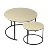 Satztisch 2er Set,Couchtisch Rund aus Holz,stapelbar Produktbild-Vorschau 5