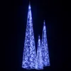 The Living Store LED-Leuchtkegel-Set Acryl Deko Blau Produktbild-Vorschau 4
