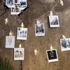 LED Clip Lichterkette - 10 Wäscheklammern für Fotos - warmweiße LED - 1,35m - Batterie - transparent Produktbild-Vorschau