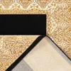 A close-up view of a rug, showing its texture and pattern, with a portion of its backing visible. Produktbild-Vorschau