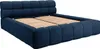 Bett mit Box 180 x 200 cm - Stoff - Dunkelblau + Matratze - Produktbild-Vorschau 6