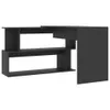 vidaXL Bureau d'angle Gris 200x50x76 cm Bois composite Voir les images du produit 5
