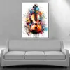 Abstrakt Kontrabass Colour Splash Leinwandbild Wandbild Produktbild-Vorschau 2