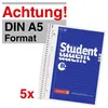 5X BRUNNEN 1067951 Collegeblock A5 lin 80Bl Anteprima dell’immagine prodotto 7