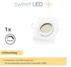 Sweet LED Einbaustrahler flach dimmbar schwenkbar eckig Produktbild-Vorschau 3