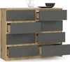 Akord Cassettiera Con Cassetti Rovere/Grigio Grafite Anteprima dell’immagine prodotto 2