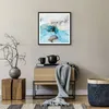 Gerahmtes Poster - Schwarzer Rahmen - Marmor Modern Blau - Produktbild-Vorschau 7
