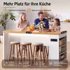 Isola da cucina Flieks con illuminazione a LED e presa di Anteprima dell’immagine prodotto 7