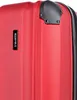 A close-up view of a red suitcase, showing the brand logo and a corner detail. Produktbild-Vorschau
