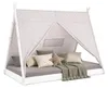 Kinderbett mit Matratze TIPI 90x200 Jugendbett Weiß Grau Náhled obrázku produktu 3