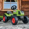 Tracteur Claas vert à pédales FALK avec remorque et klaxon, Voir les images du produit 2
