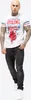 T-shirt męski regular fit CRUGMEER biały/czerwony/niebieski Podgląd zdjęcia produktu 3