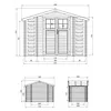 Maison en bois Maison de jardin avec abri pour bois de Voir les images du produit 4