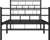 Postel s čelem a nohou kovová černá 100x200 cm Náhled obrázku produktu 5