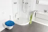 A modern bathroom with a toilet, shower, and vanity. Náhľad obrázku produktu