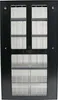 A black storage unit with multiple clear drawers. Produktbild-Vorschau