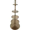 Etagere Brush 61 x 140 x 61 cm Aluminium Gold Produktbild-Vorschau 1