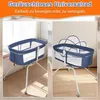 2 in 1 Beistellbett Baby mit Matratze,Faltbares Produktbild-Vorschau 4
