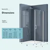 doporro Cabine de Douche en Angle Montage réversible Voir les images du produit 8