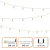 Ghirlanda luminosa a LED solare con 16 lampadine su 540 cm Anteprima dell’immagine prodotto 3