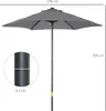 Sonnenschirm Ø196 cm, sechseckig Balkonschirm für Strand Produktbild-Vorschau 3