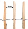 Three wooden stakes are shown with wire fencing attached between them. A measurement of 4-5 cm is indicated between two of the stakes. Produktbild-Vorschau