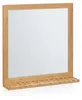Miroir mural Relaxdays avec étagère, cadre en bambou, Voir les images du produit 9