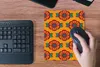 MuchoWow® Mauspad Mousepad Design - Retro - Rosen - Orange Produktbild-Vorschau 5