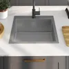 vidaXL Handgemachte Einbauspüle Edelstahl Produktbild-Vorschau 3