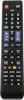 A black TV remote control with various buttons. Produktbild-Vorschau