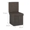 Relaxdays – sedací taburet s opěrkou, VxŠxH: 73x38x38 cm, Náhled obrázku produktu 5