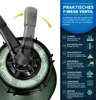 A close-up of a pool filter valve with a diagram explaining its 7 functions. Voir les images du produit