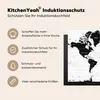 KitchenYeah© Herdabdeckplatte Weltkarte - Schwarz - Weiß - Produktbild-Vorschau 6