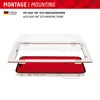 A mounting frame is shown being placed on a smartphone. Produktbild-Vorschau